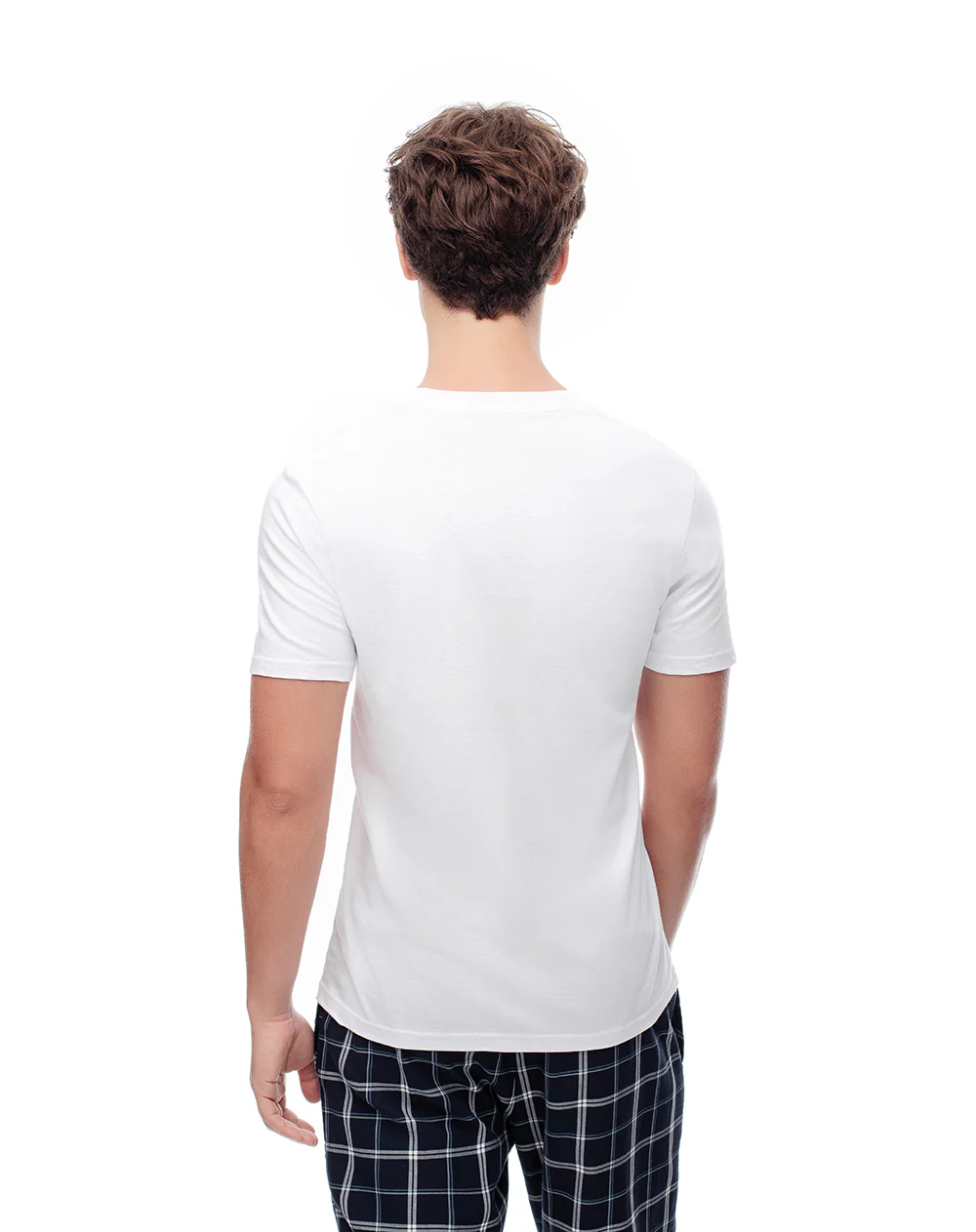 Camiseta slim algodón jersey x3unds blanca hombre - Image 2