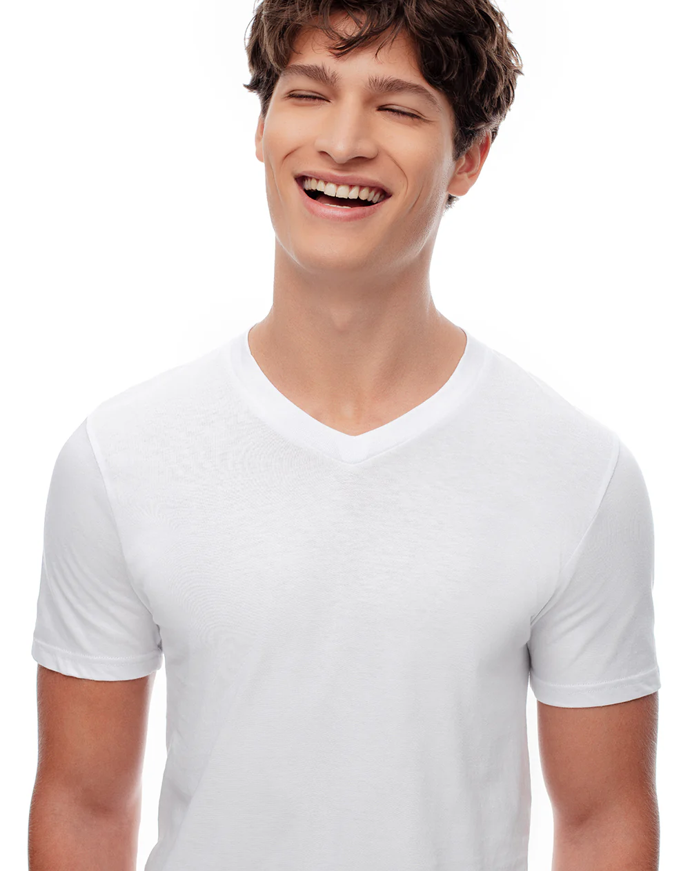 Camiseta slim algodón jersey x3unds blanca hombre - Image 4