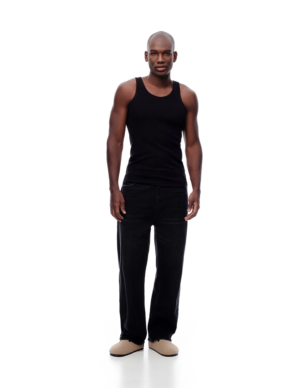 Camisilla slim algodón x2unds negra hombre - Image 4