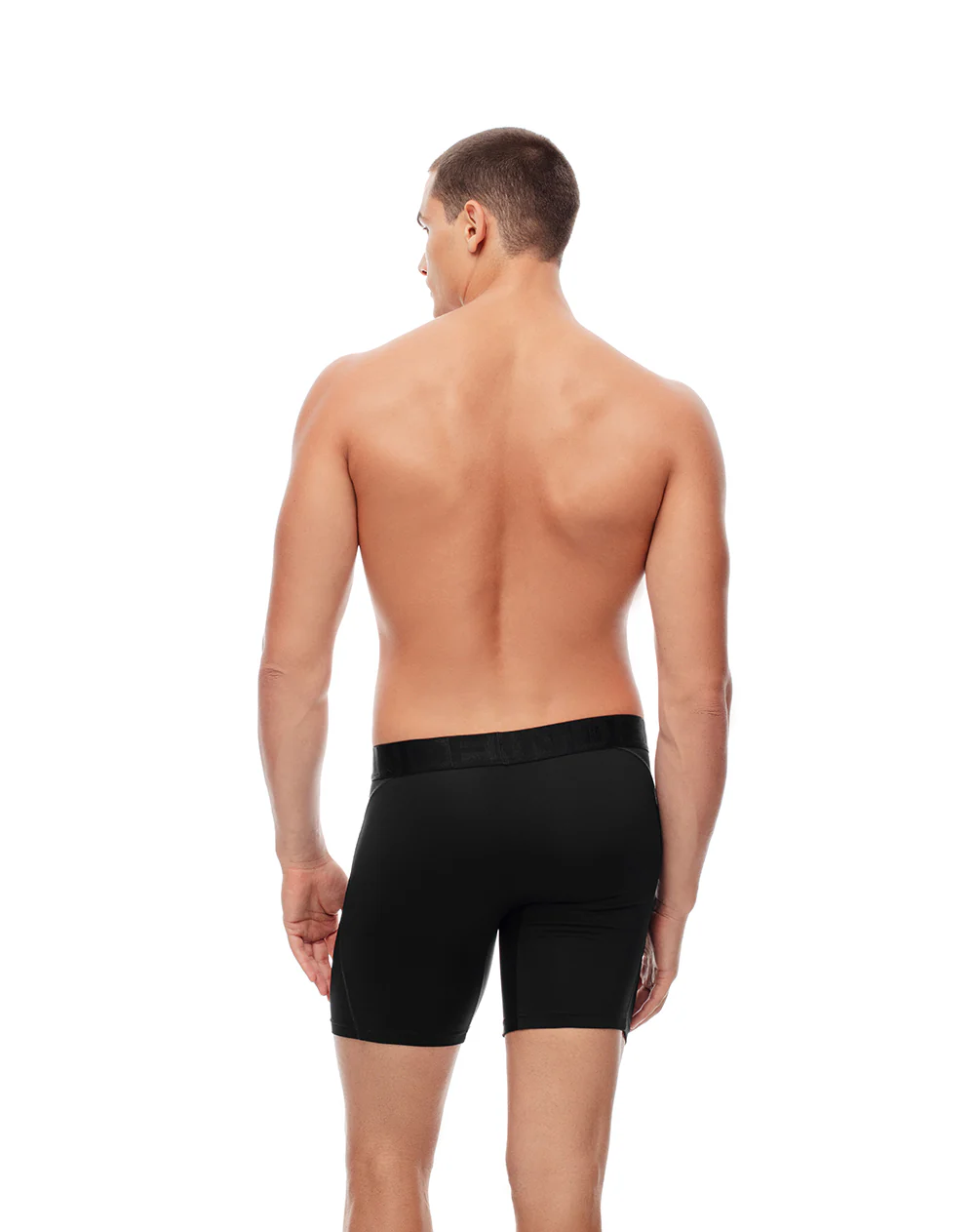 Bóxer deportivo largo control humedad negro hombre - Image 2