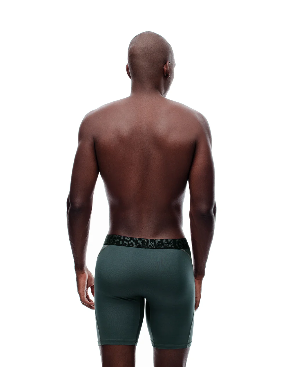Bóxer deportivo largo control humedad verde hombre - Image 2