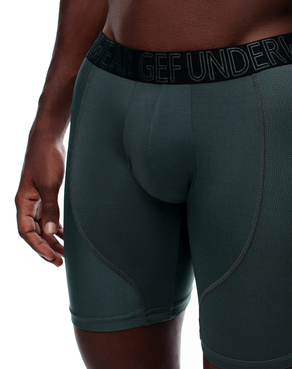 Bóxer deportivo largo control humedad verde hombre - Image 3