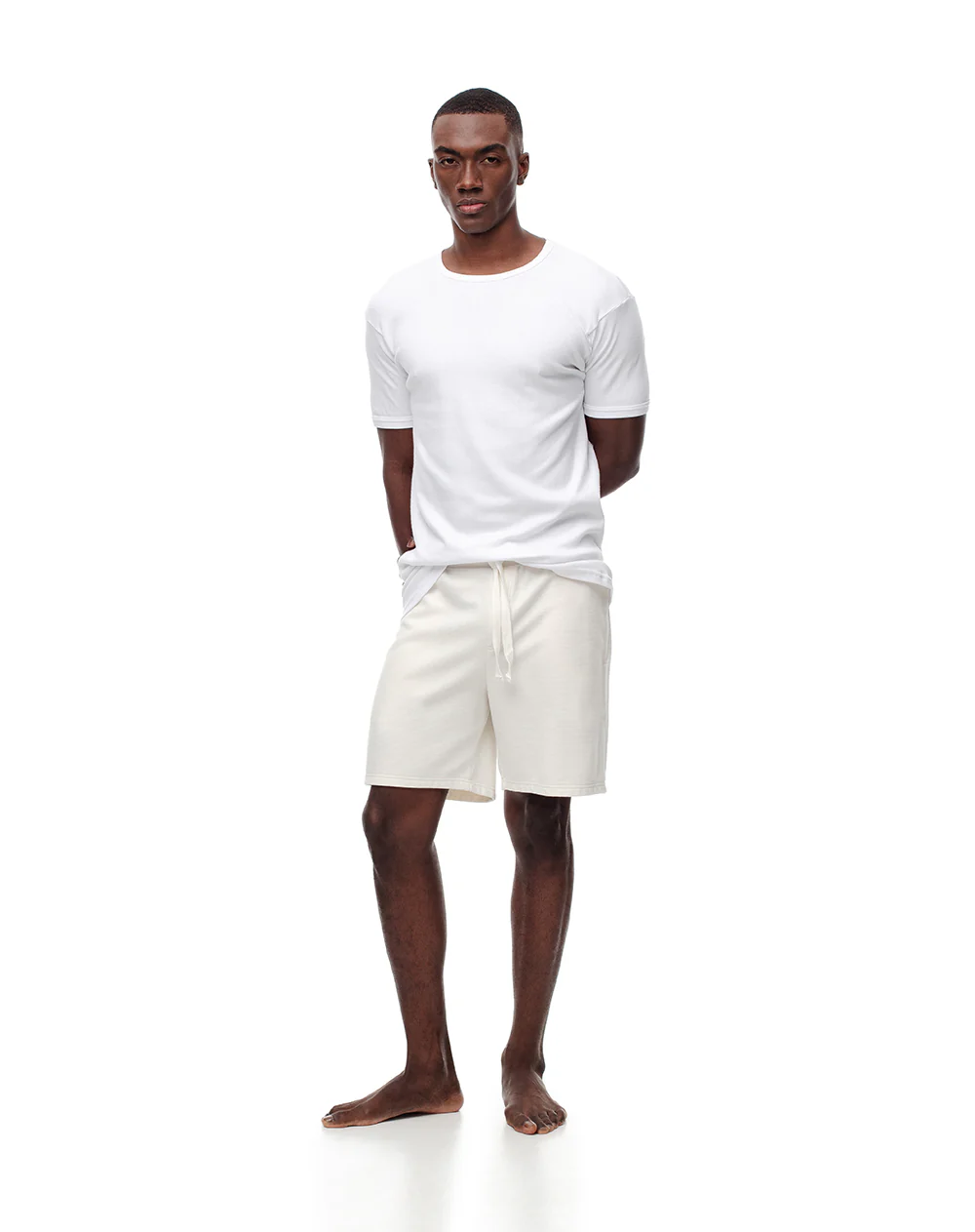 Camiseta slim algodón blanca hombre - Image 3