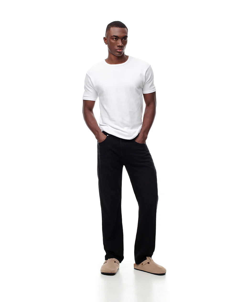 Camiseta slim algodón blanca hombre - Image 5