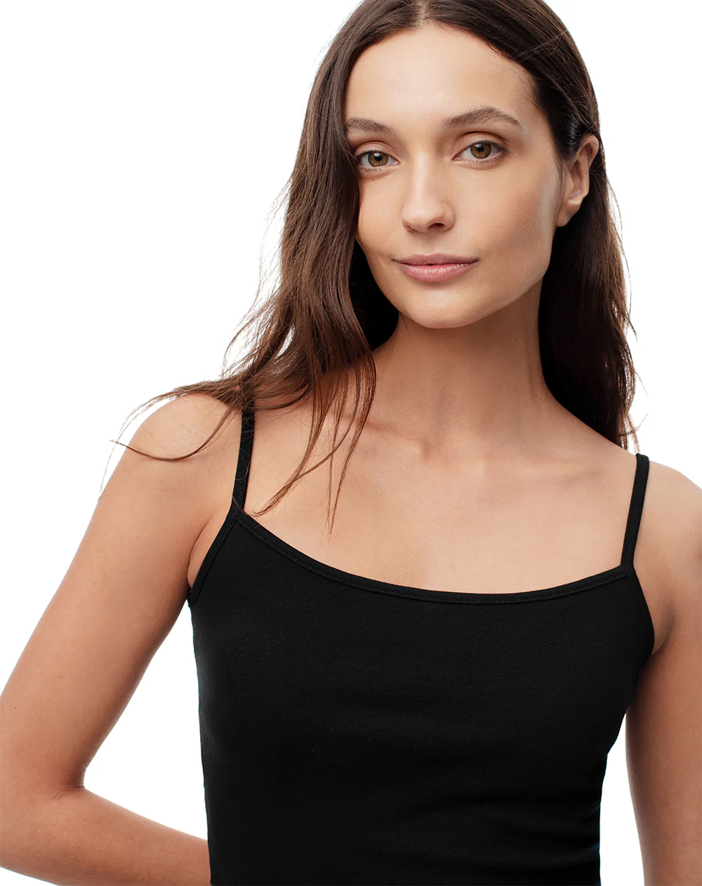Camisilla slim algodón negra mujer - Image 4