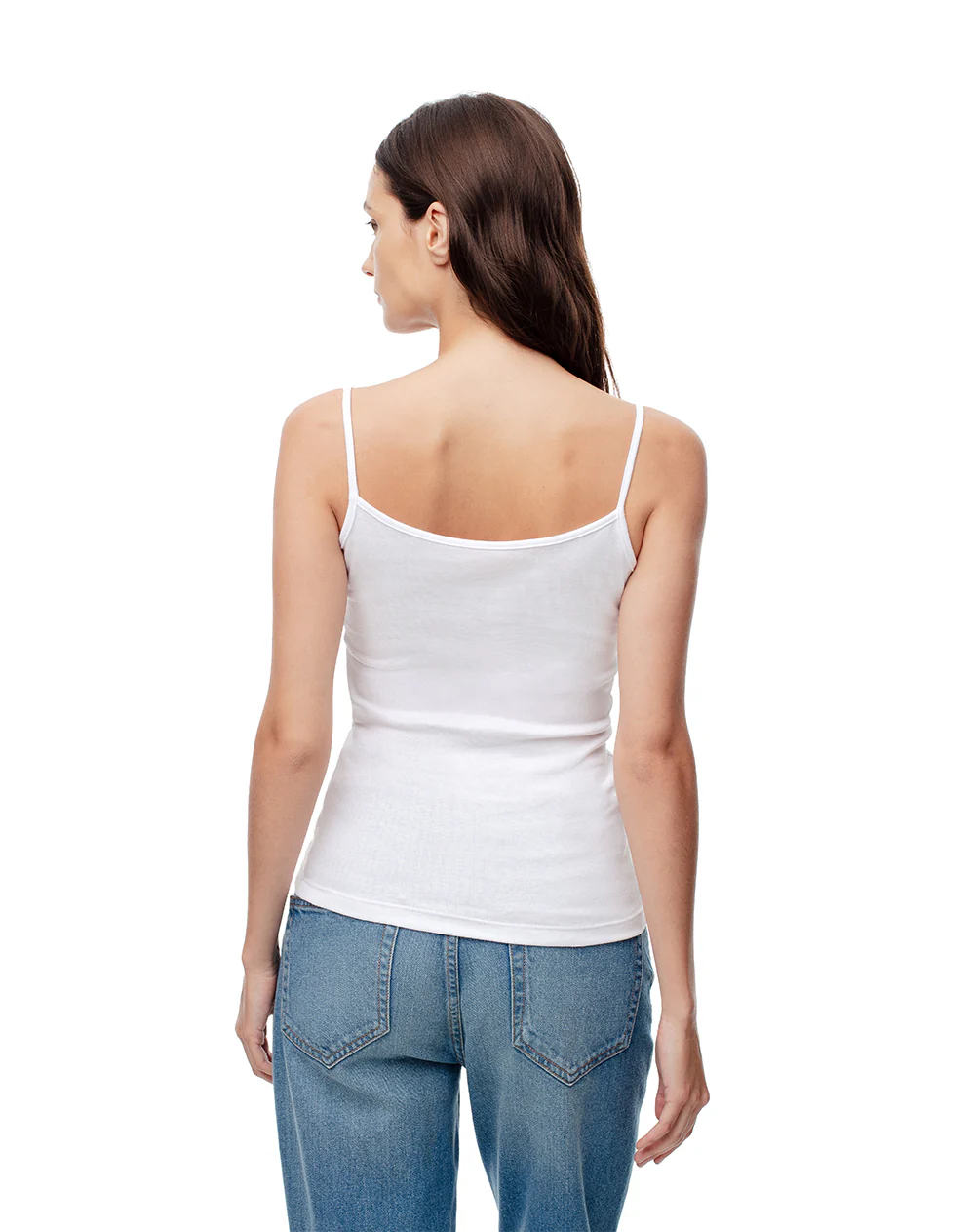 Camisilla slim algodón blanca mujer - Image 2