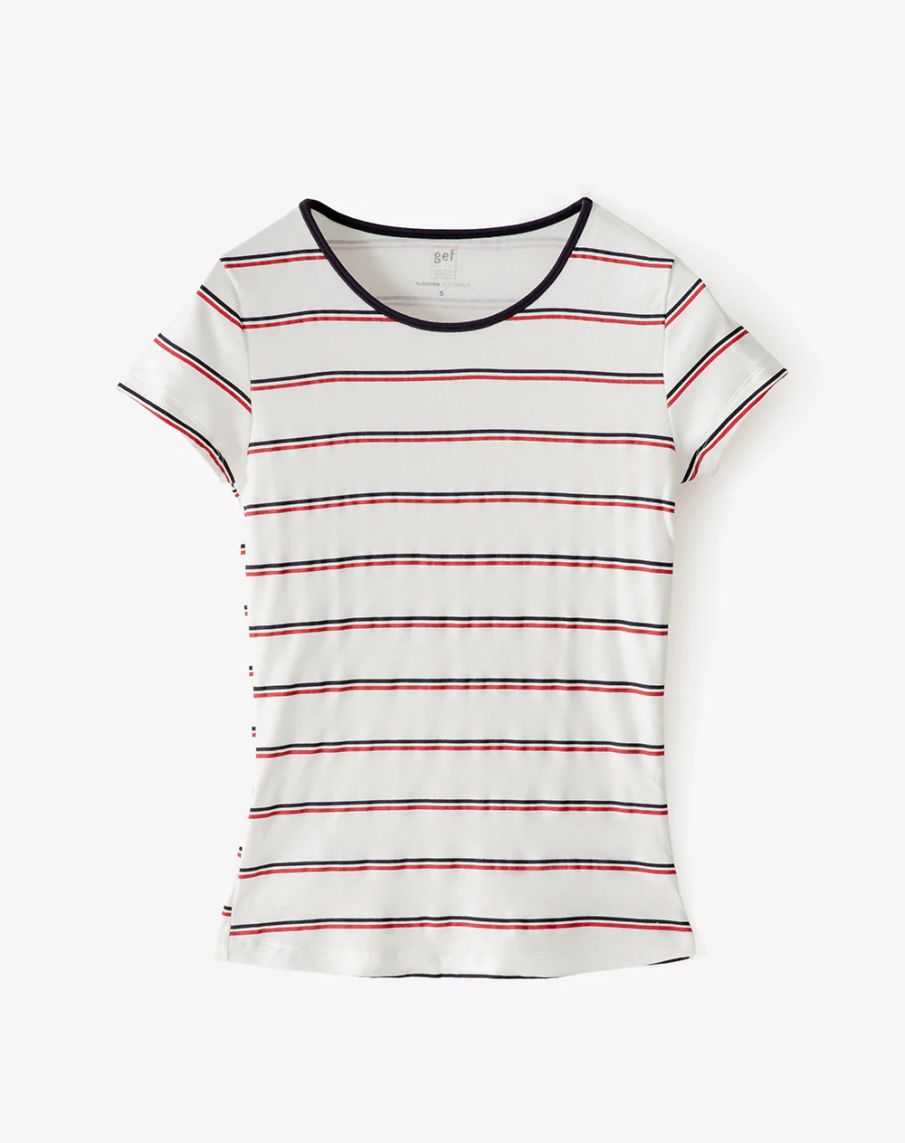 Camiseta slim algodón rayas mujer - Image 6