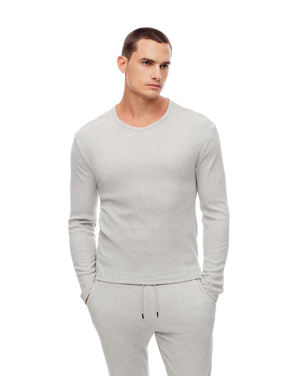 Camibuzo regular algodón gris hombre