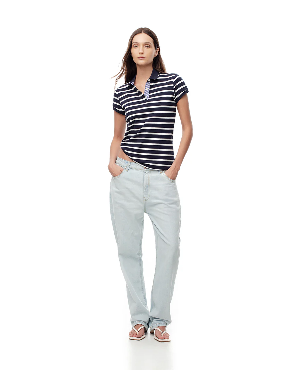 Polo slim algodón rayas mujer - Image 3