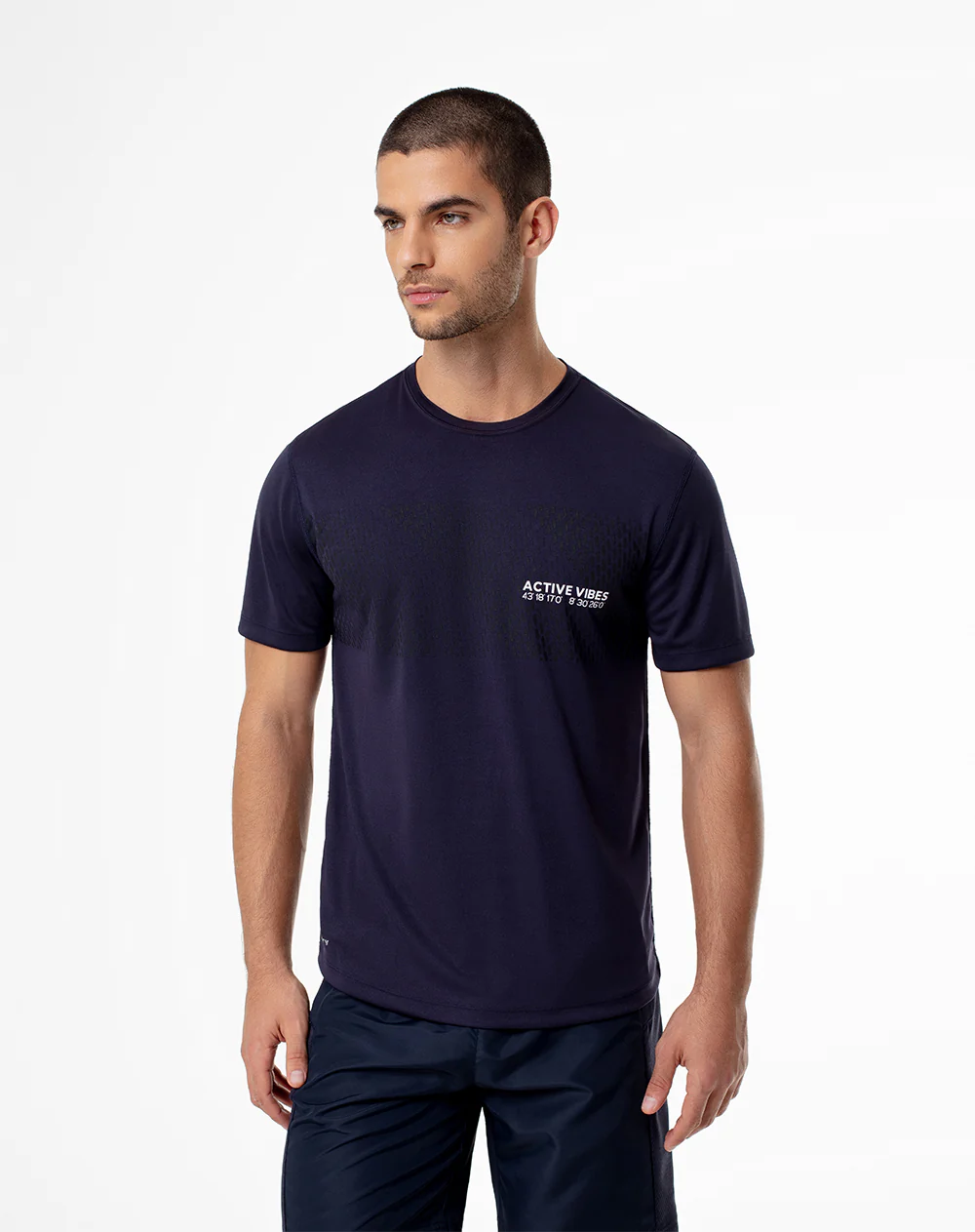 Camiseta deportiva control humedad azul hombre - Image 4