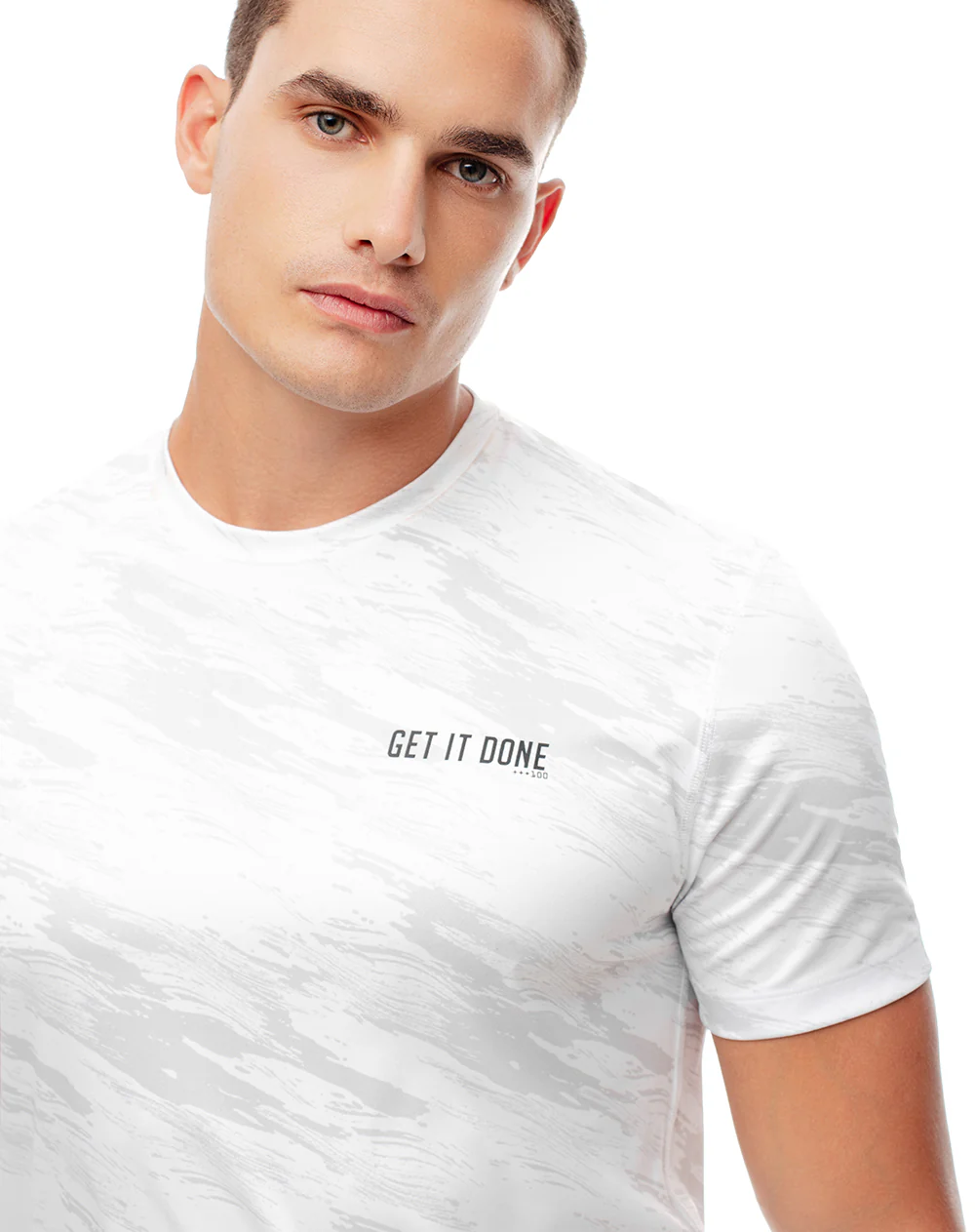 Camiseta deportiva control humedad blanca hombre - Image 3