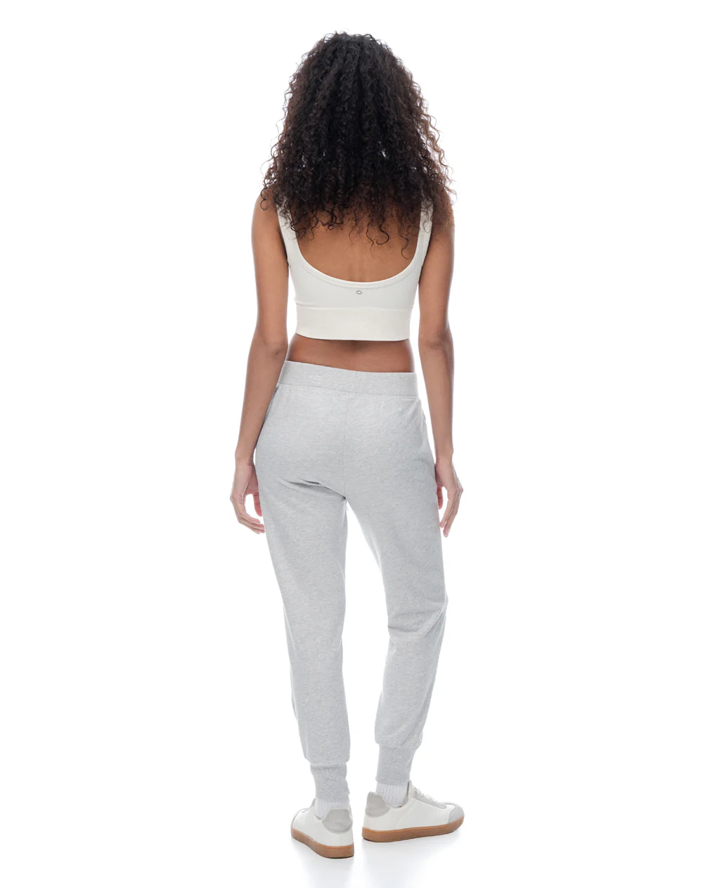 Jogger slim tiro medio gris mujer - Image 2