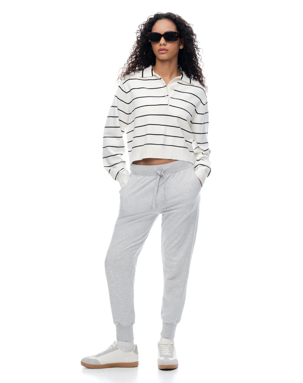 Jogger slim tiro medio gris mujer - Image 5