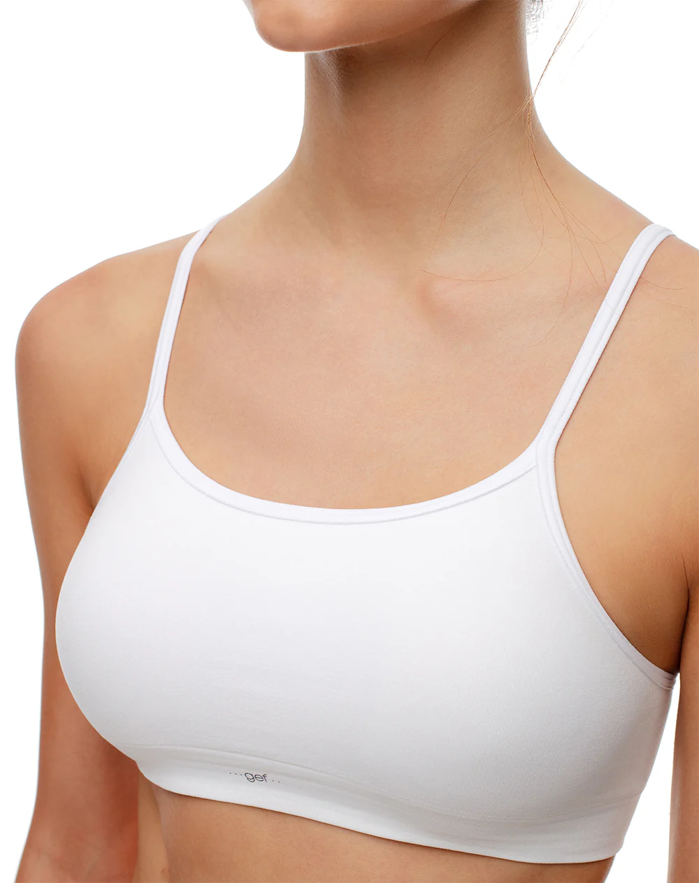Top soporte medio seamless blanco mujer - Image 3