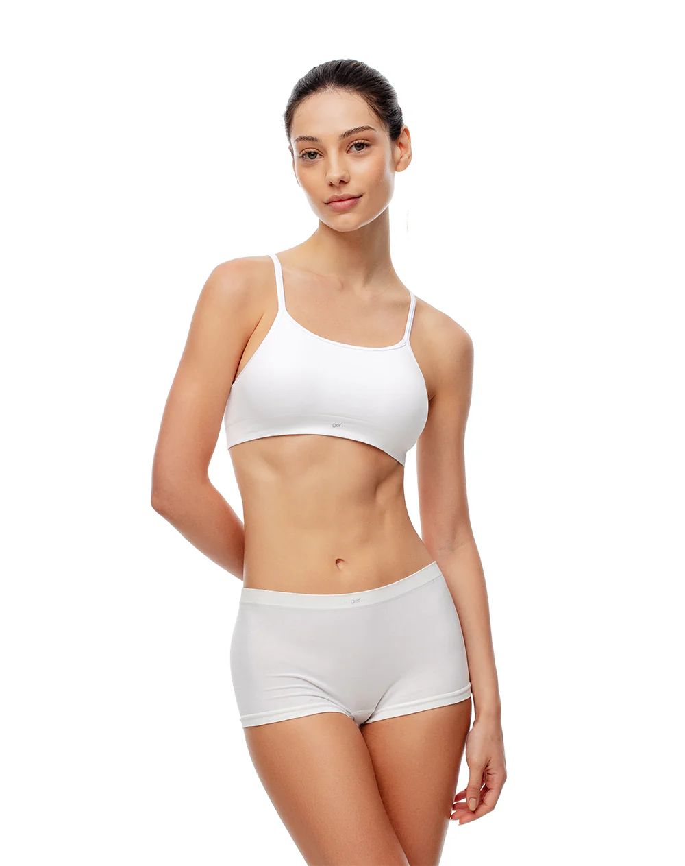 Top soporte medio seamless blanco mujer - Image 4