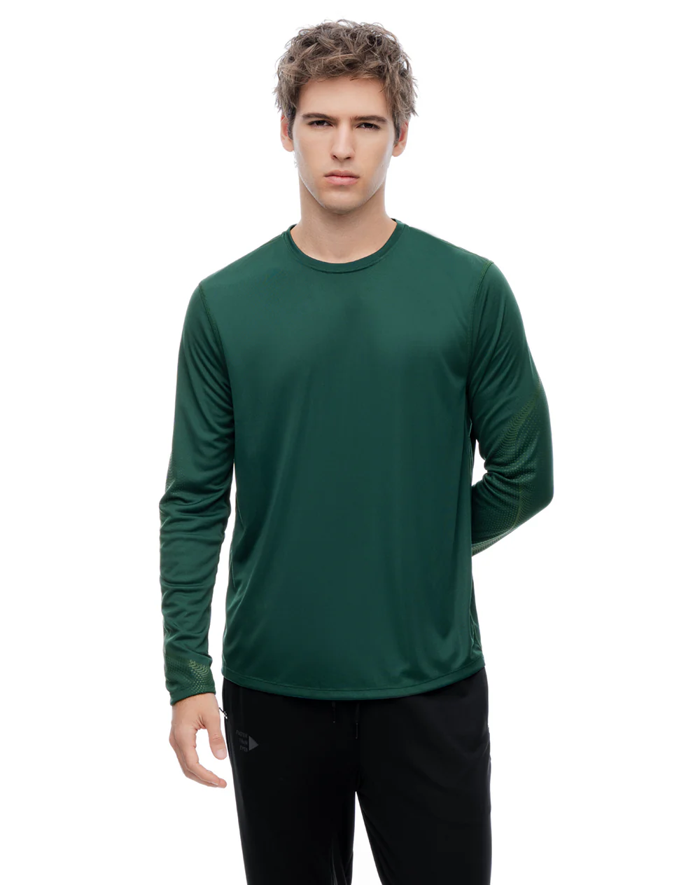 Camiseta regular manga larga verde hombre - Image 2