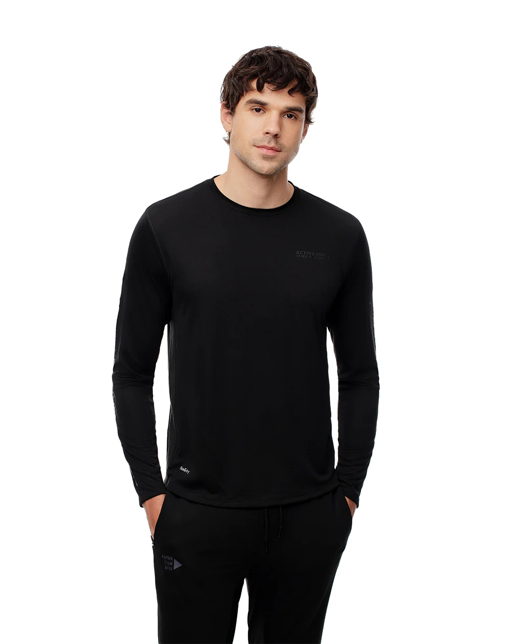 Camibuzo deportivo secado rápido negro hombre - Image 5