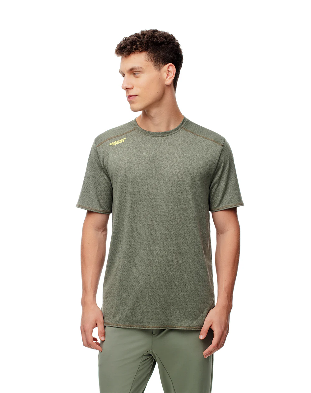 Camiseta deportiva control humedad verde hombre - Image 4