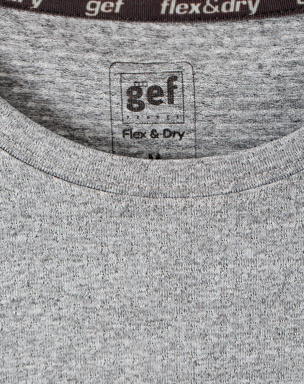 Camiseta deportiva control humedad gris hombre - Image 6