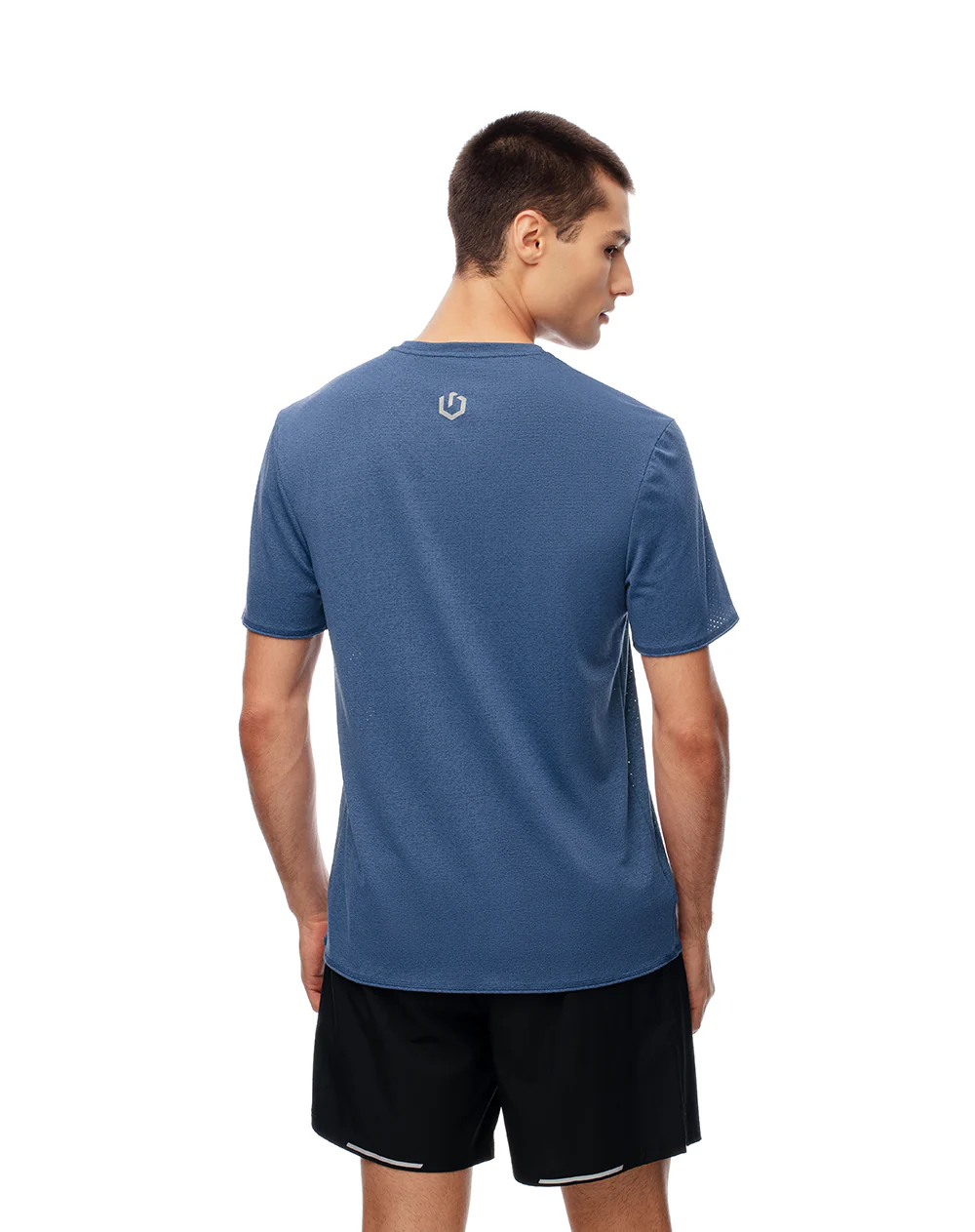 Camiseta deportiva control humedad azul hombre - Image 2