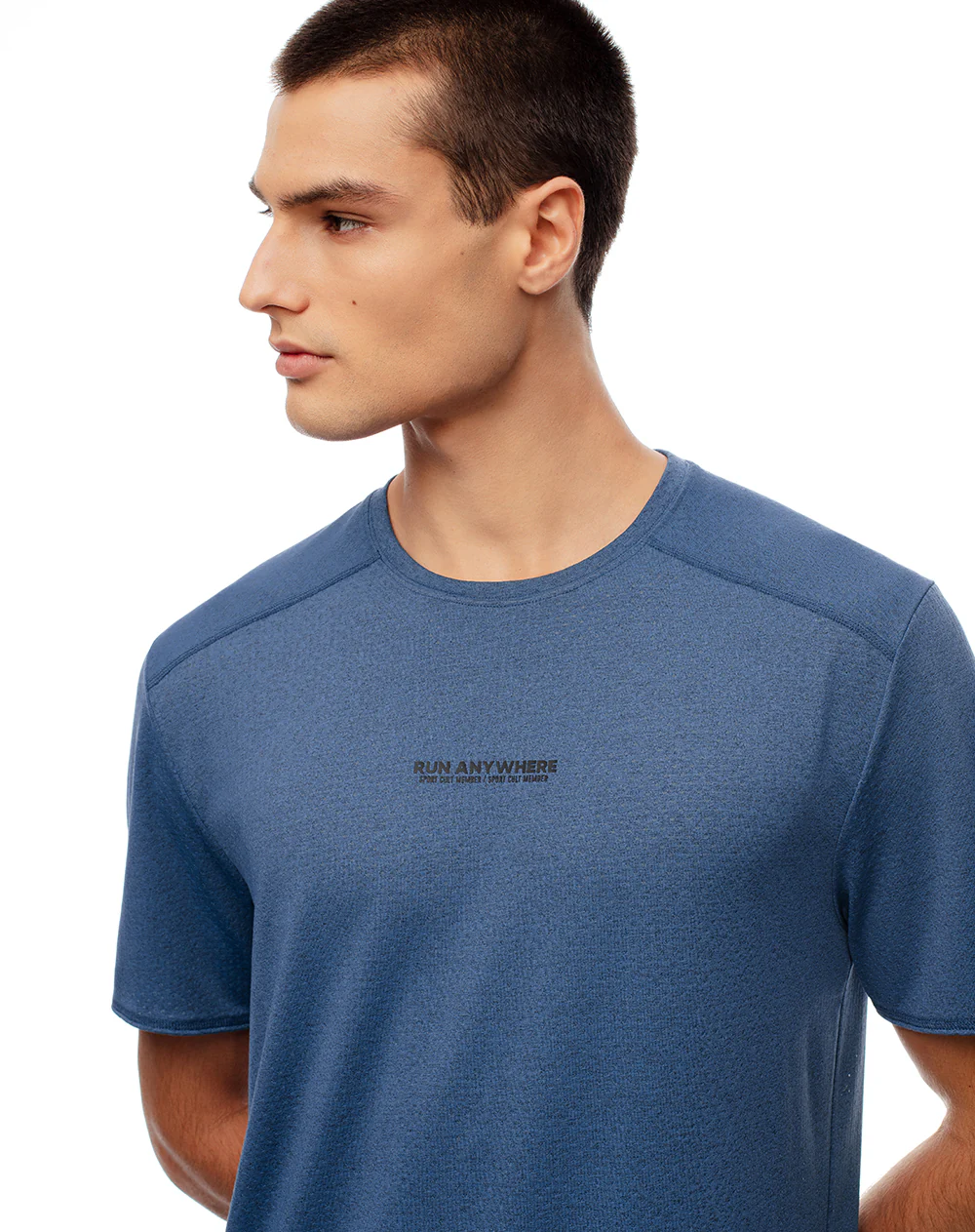Camiseta deportiva control humedad azul hombre - Image 4