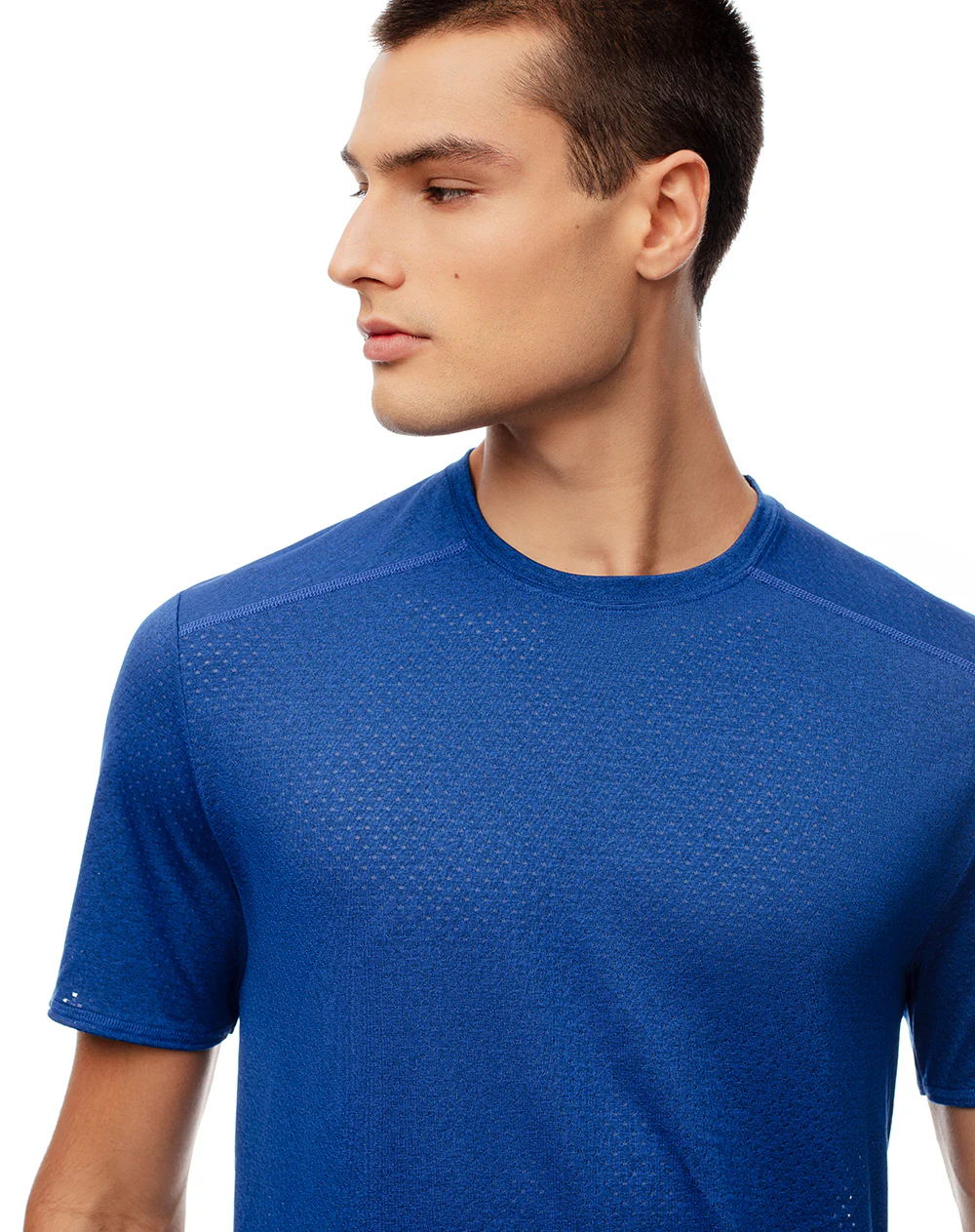 Camiseta deportiva control humedad azul hombre - Image 3
