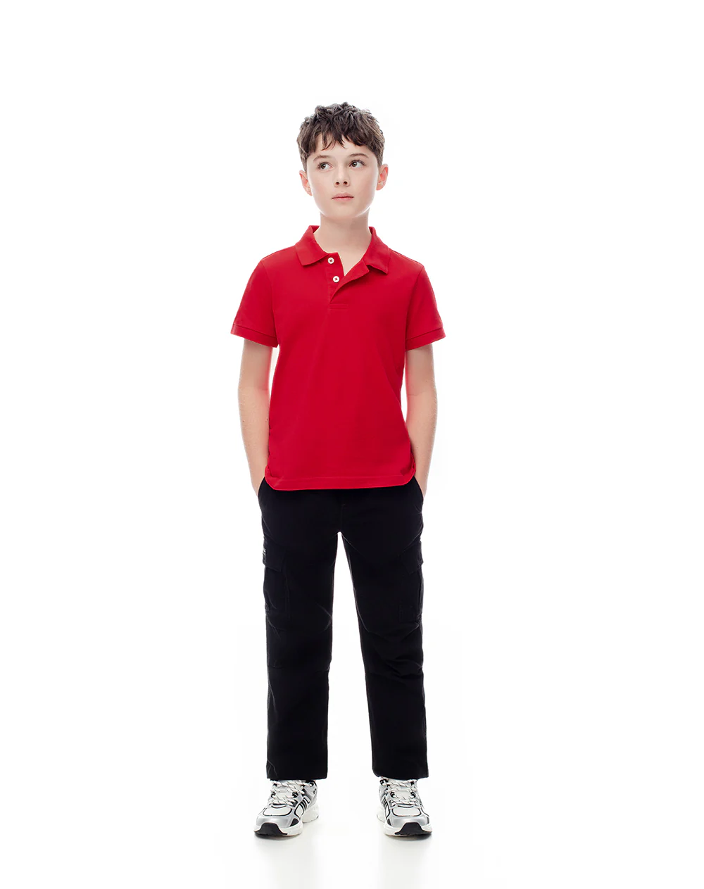 Polo regular algodón roja niño - Image 4