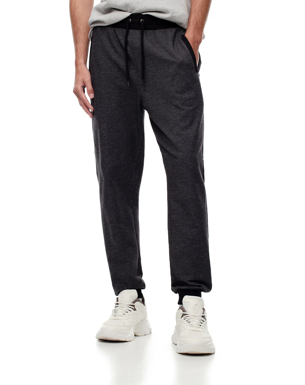 Jogger relax algodón negro hombre - Image 3