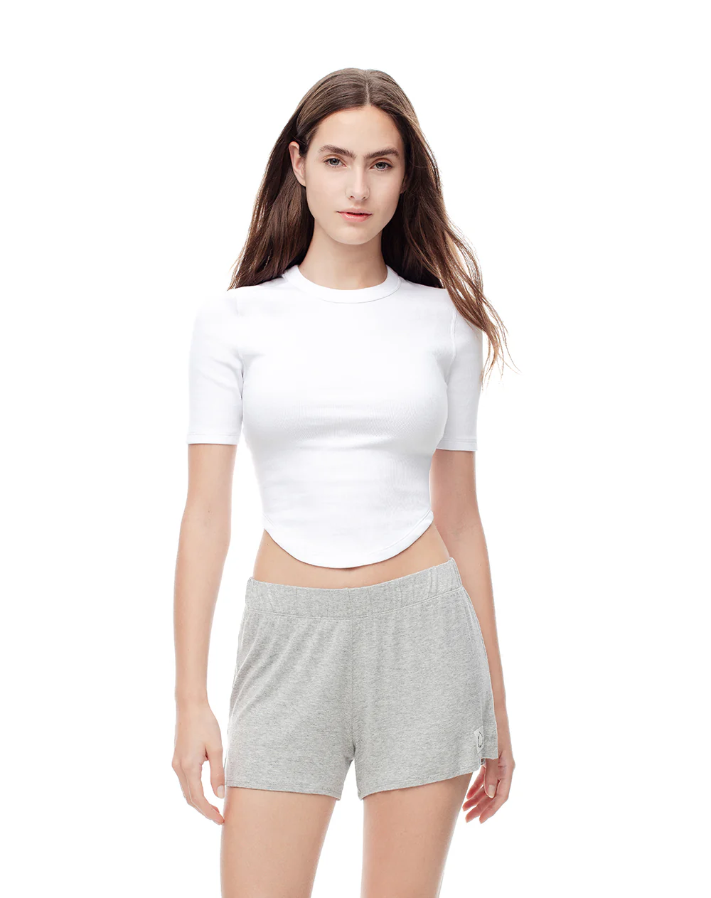 Short tiro medio gris mujer - Image 3
