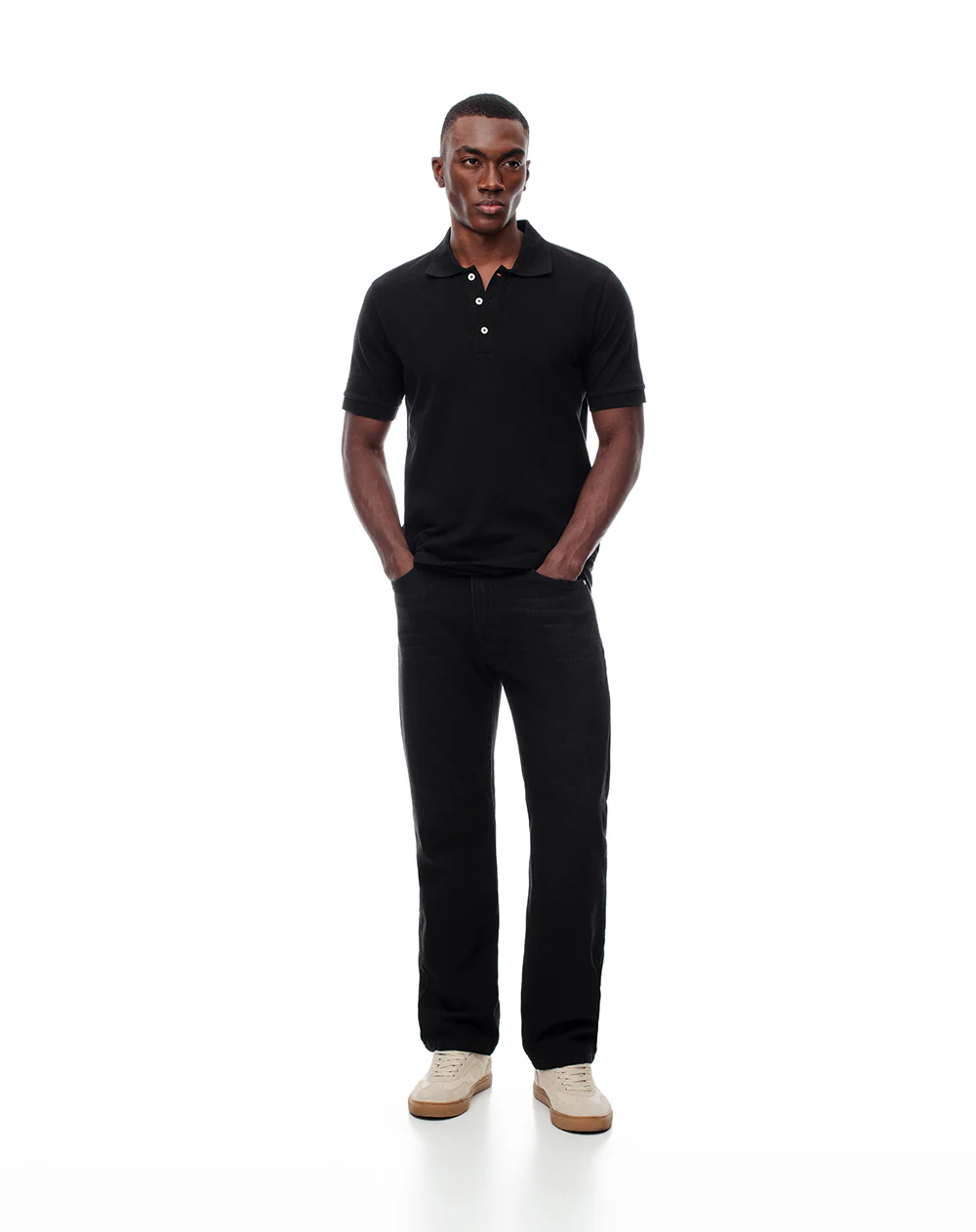 Polo slim algodón negra hombre - Image 5
