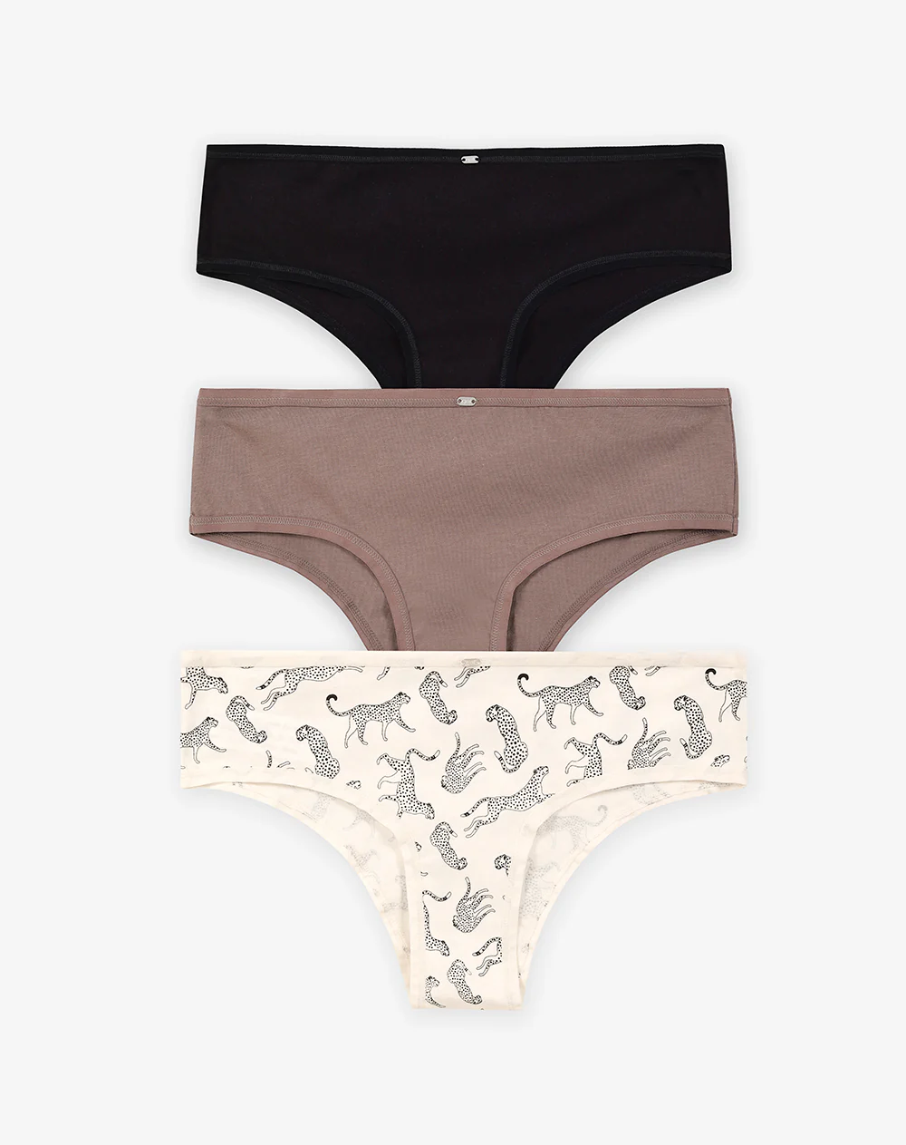 Panty cachetero algodón tiro medio x3unds surtido mujer