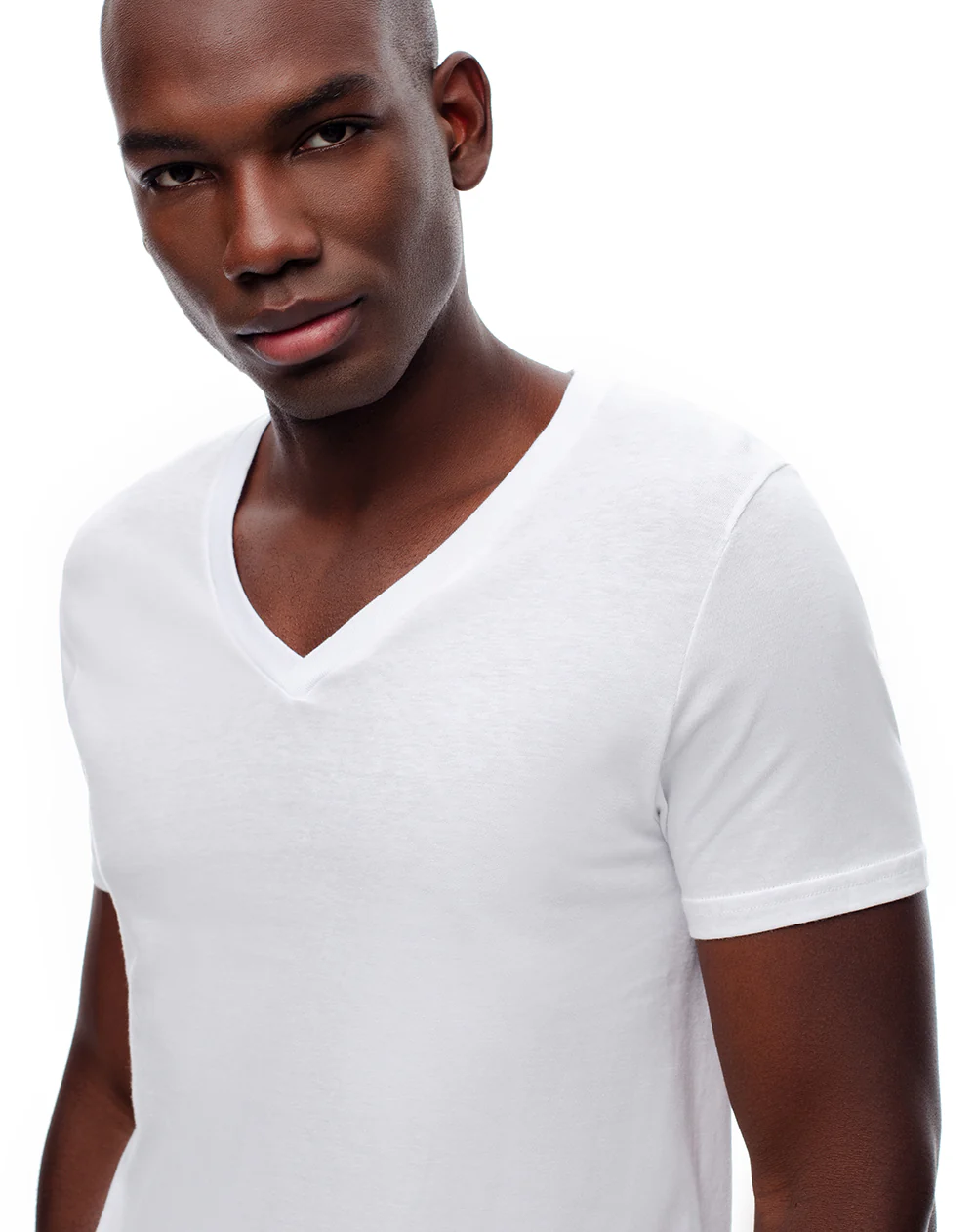 Camiseta slim algodón jersey x2unds blanca hombre - Image 3
