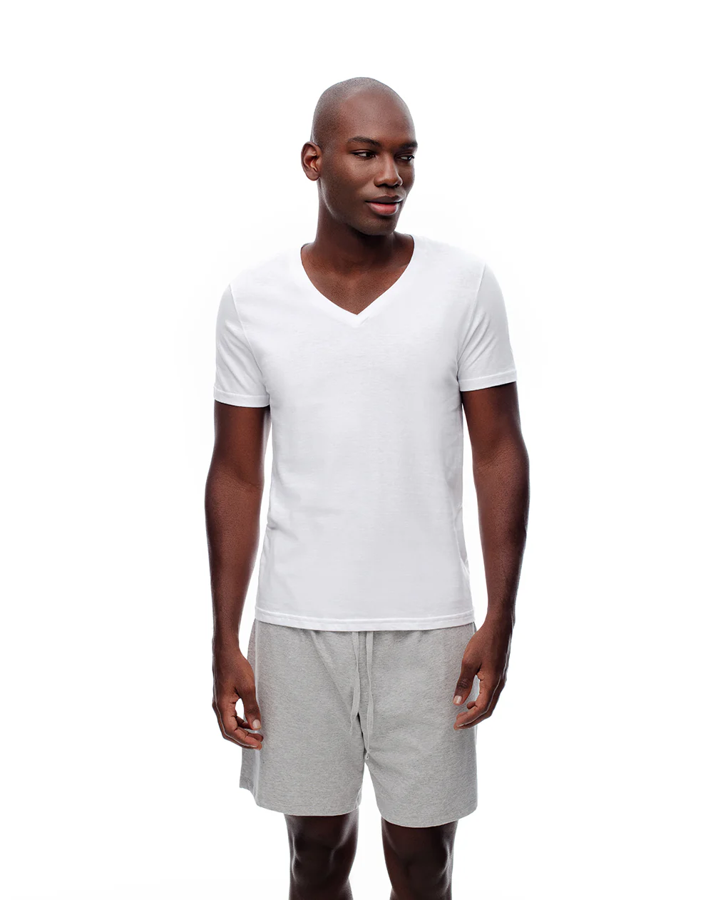 Camiseta slim algodón jersey x2unds blanca hombre - Image 4