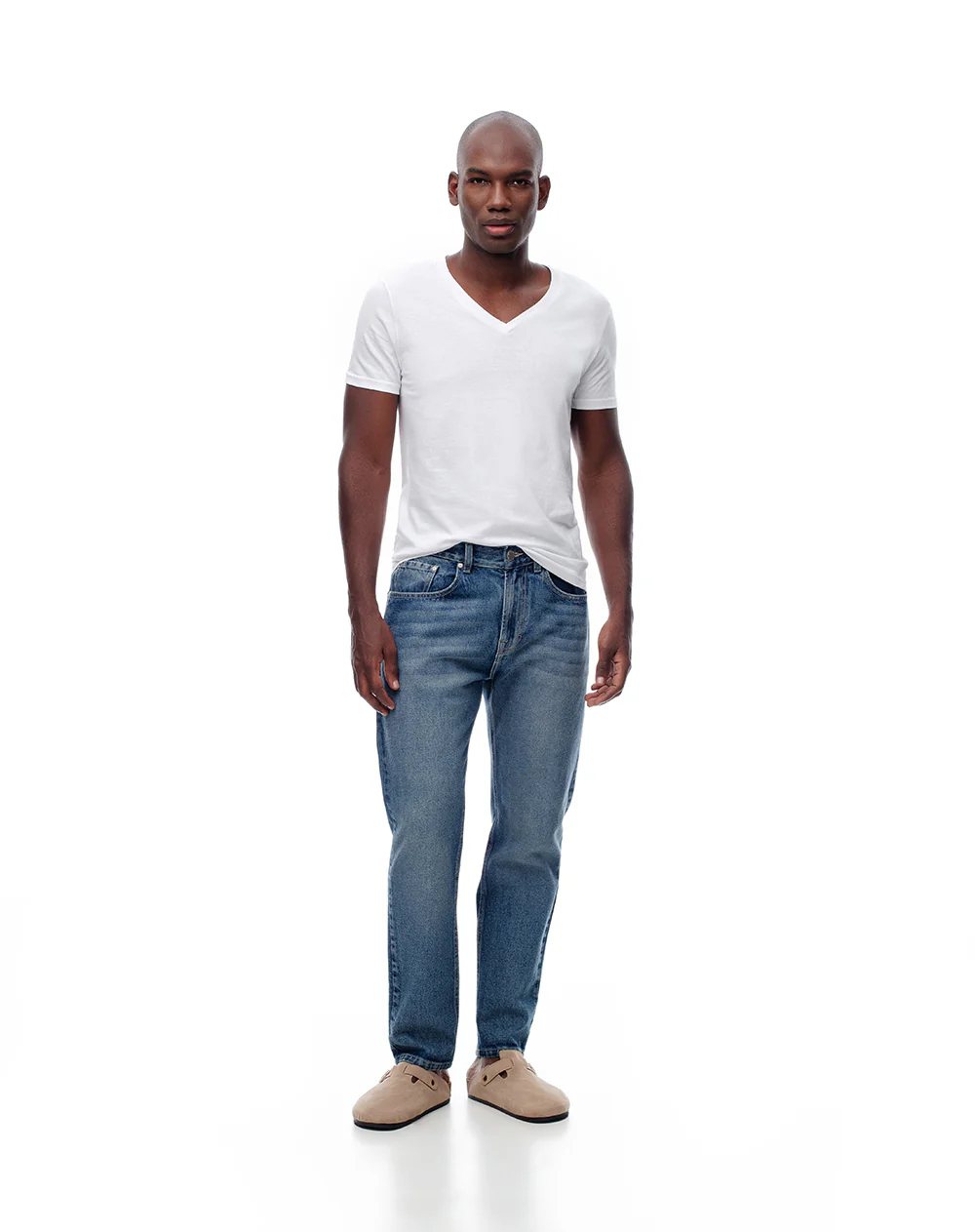Camiseta slim algodón jersey x2unds blanca hombre - Image 5