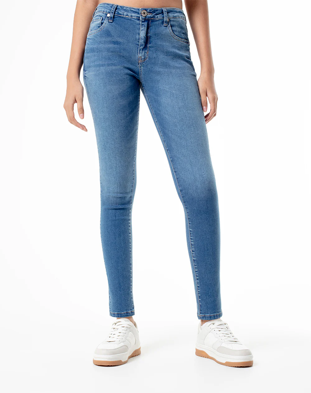 Jean súper skinny tiro medio índigo medio mujer - Image 4