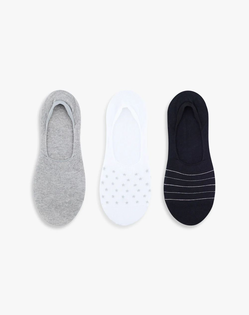Medias mujer baleta pack x3 surtido