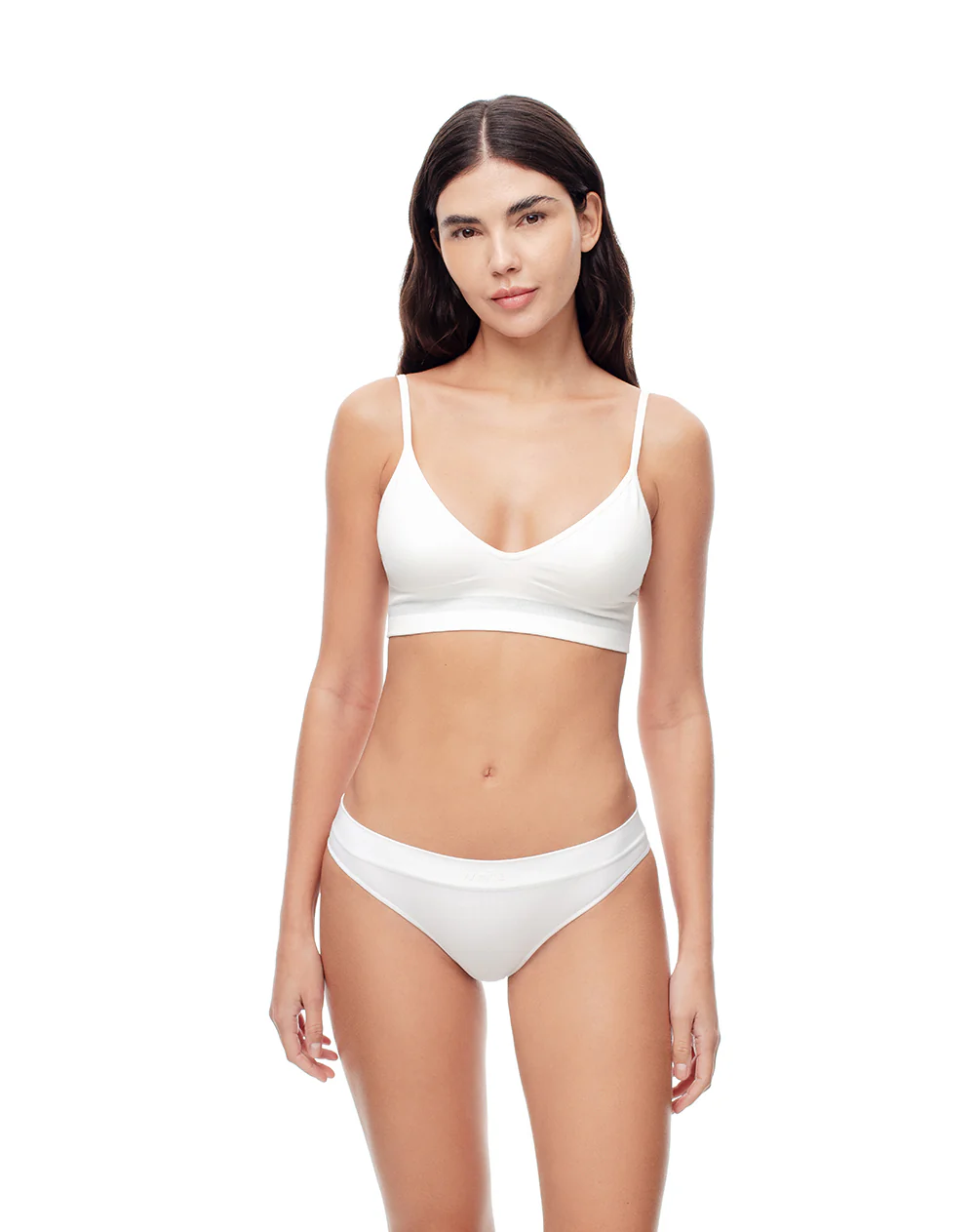 Top soporte medio seamless copas removibles blanco mujer - Image 4