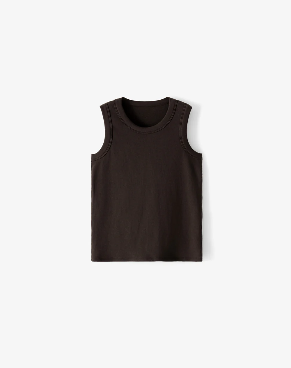 Camiseta esqueleto slim rib algodón café mujer - Image 6