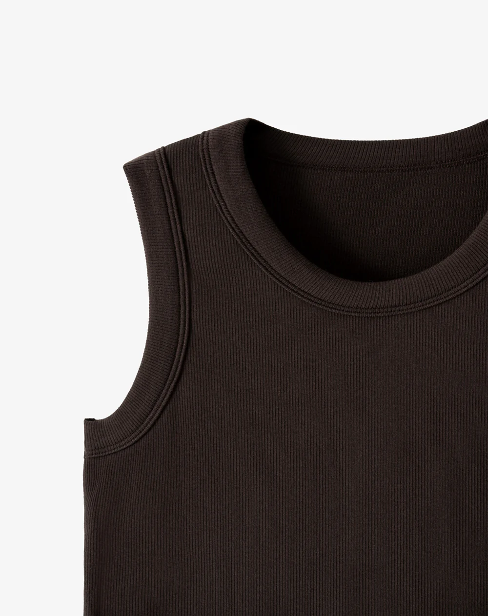 Camiseta esqueleto slim rib algodón café mujer - Image 7
