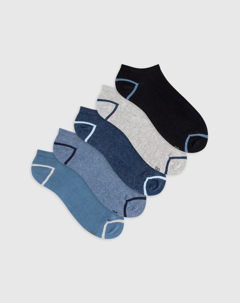 Media hombre tobillera corta pack x5 surtido
