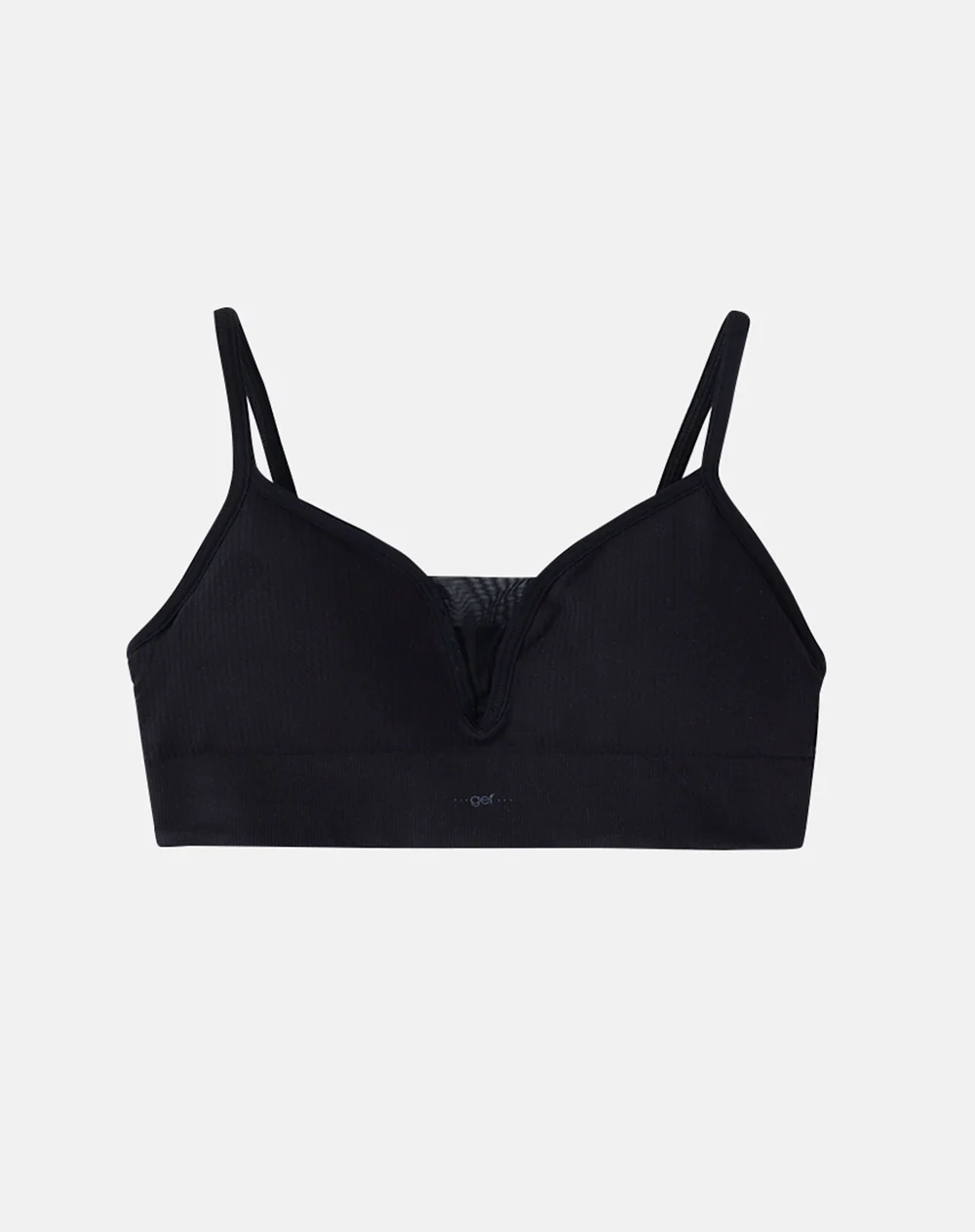Top soporte medio seamless copas removibles negro mujer - Image 5