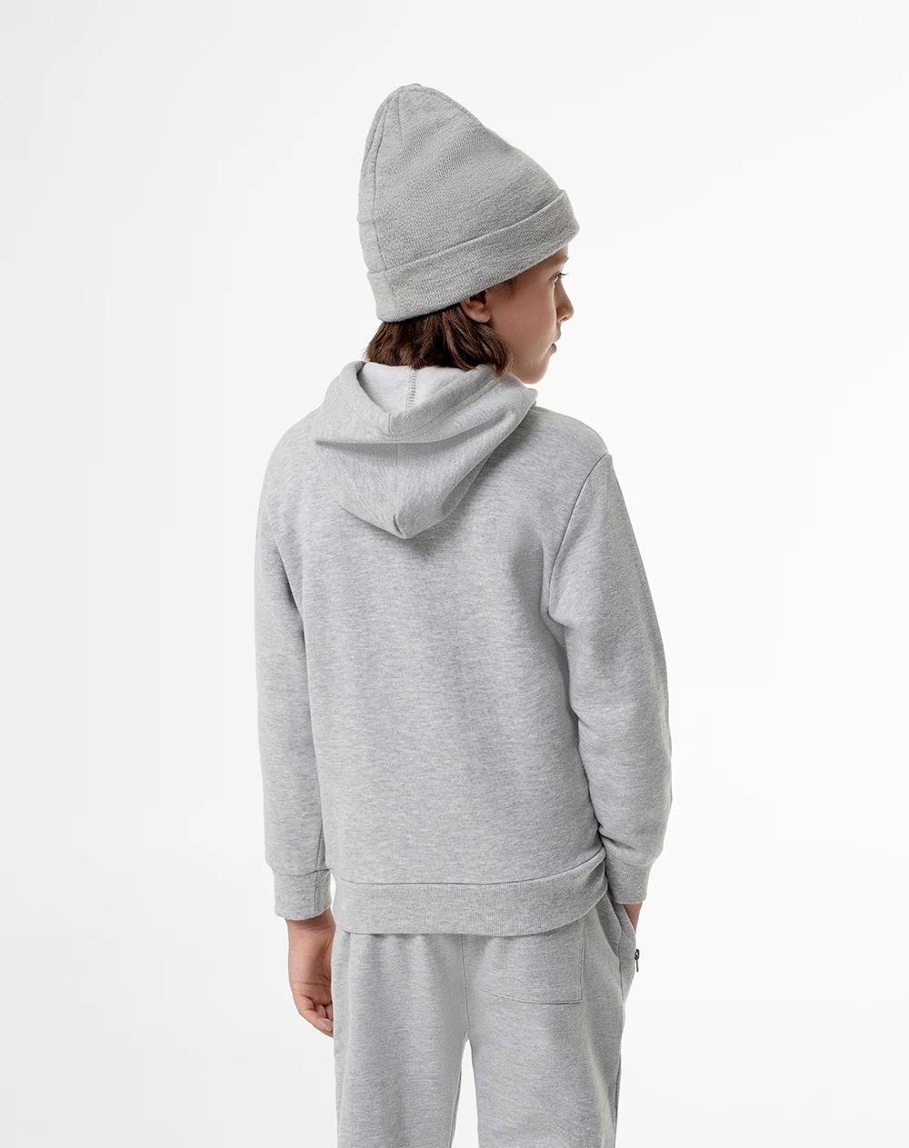 Buzo tipo hoddie gris niño - Image 2