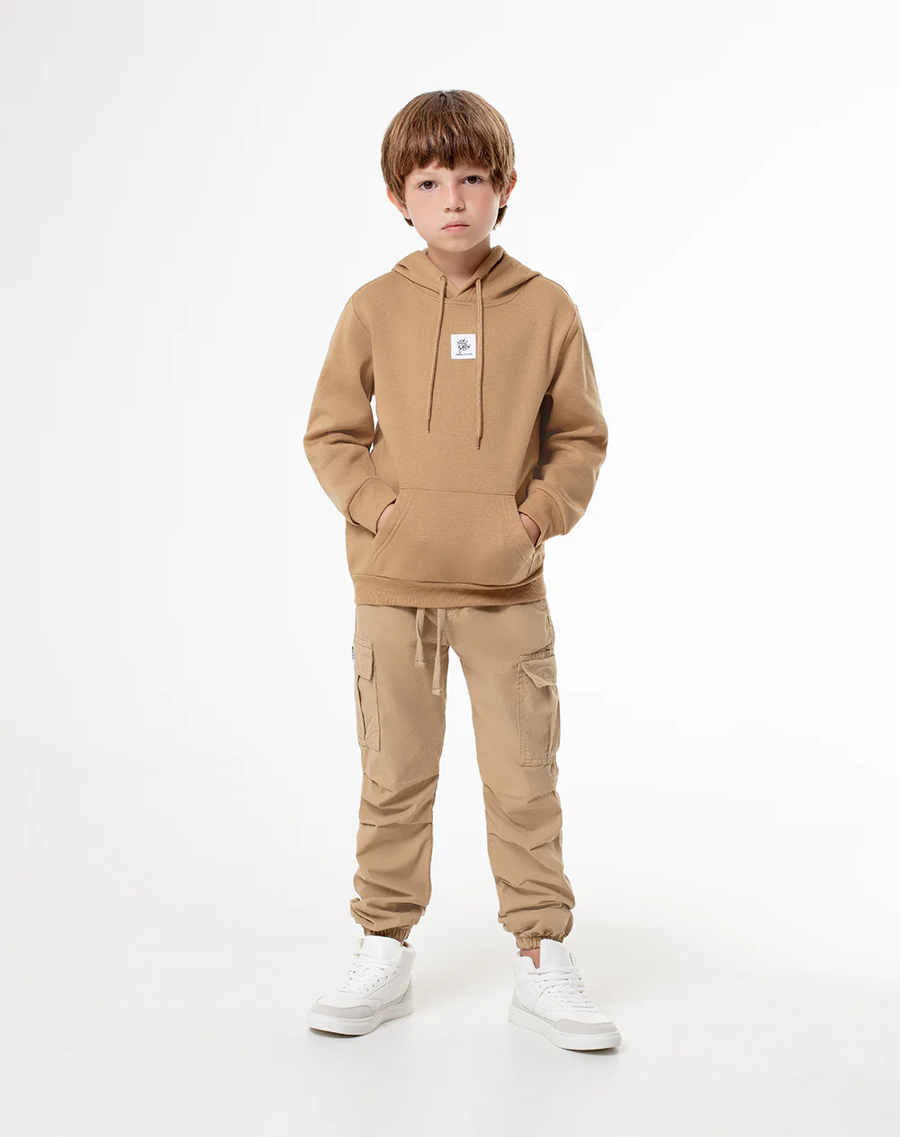 Buzo tipo hoddie habano niño - Image 4