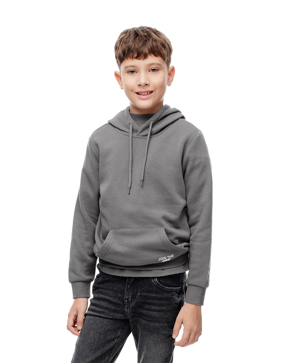 Buzo tipo hoddie gris niño - Image 2