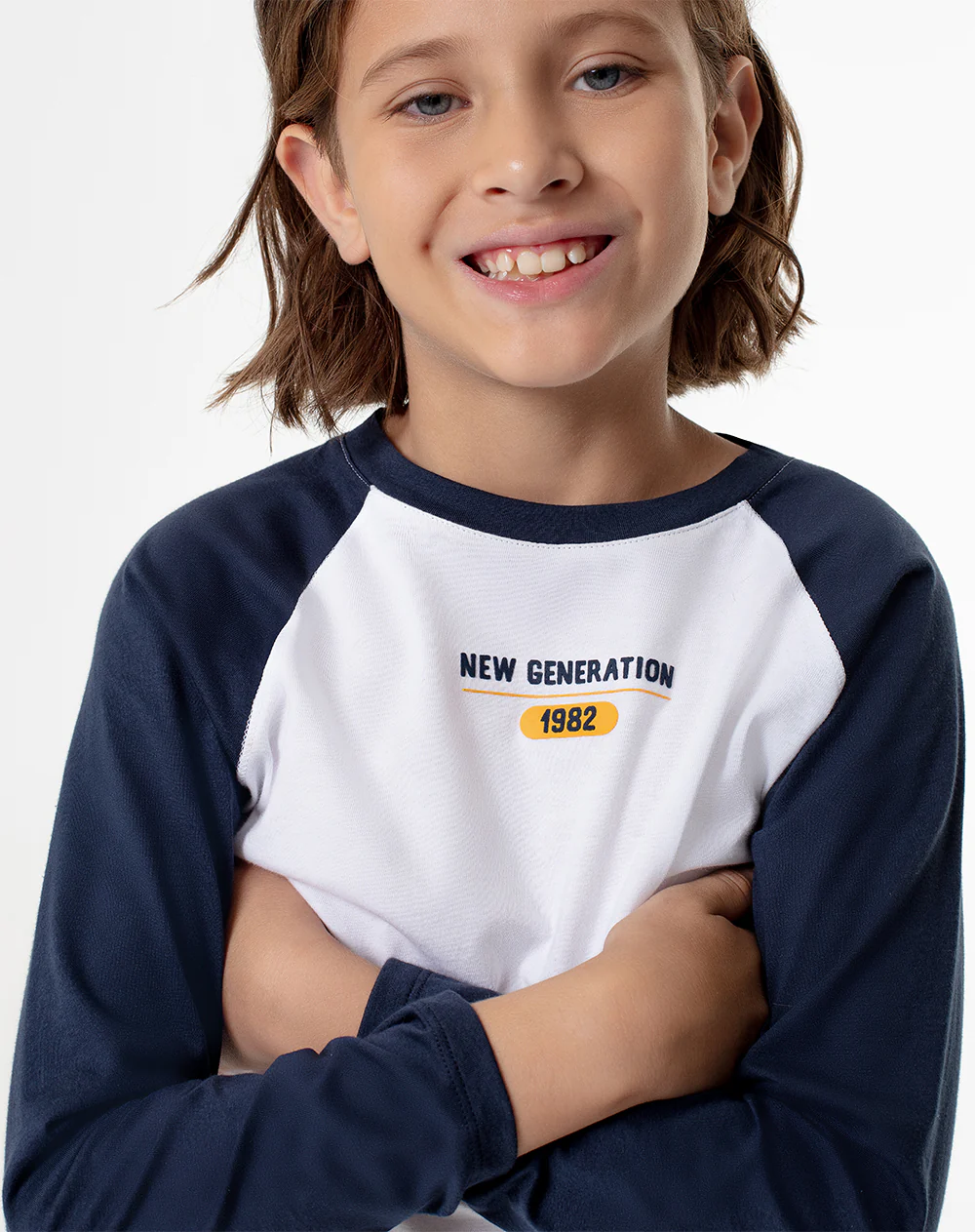 Camibuzo regular algodón blanco niño - Image 3