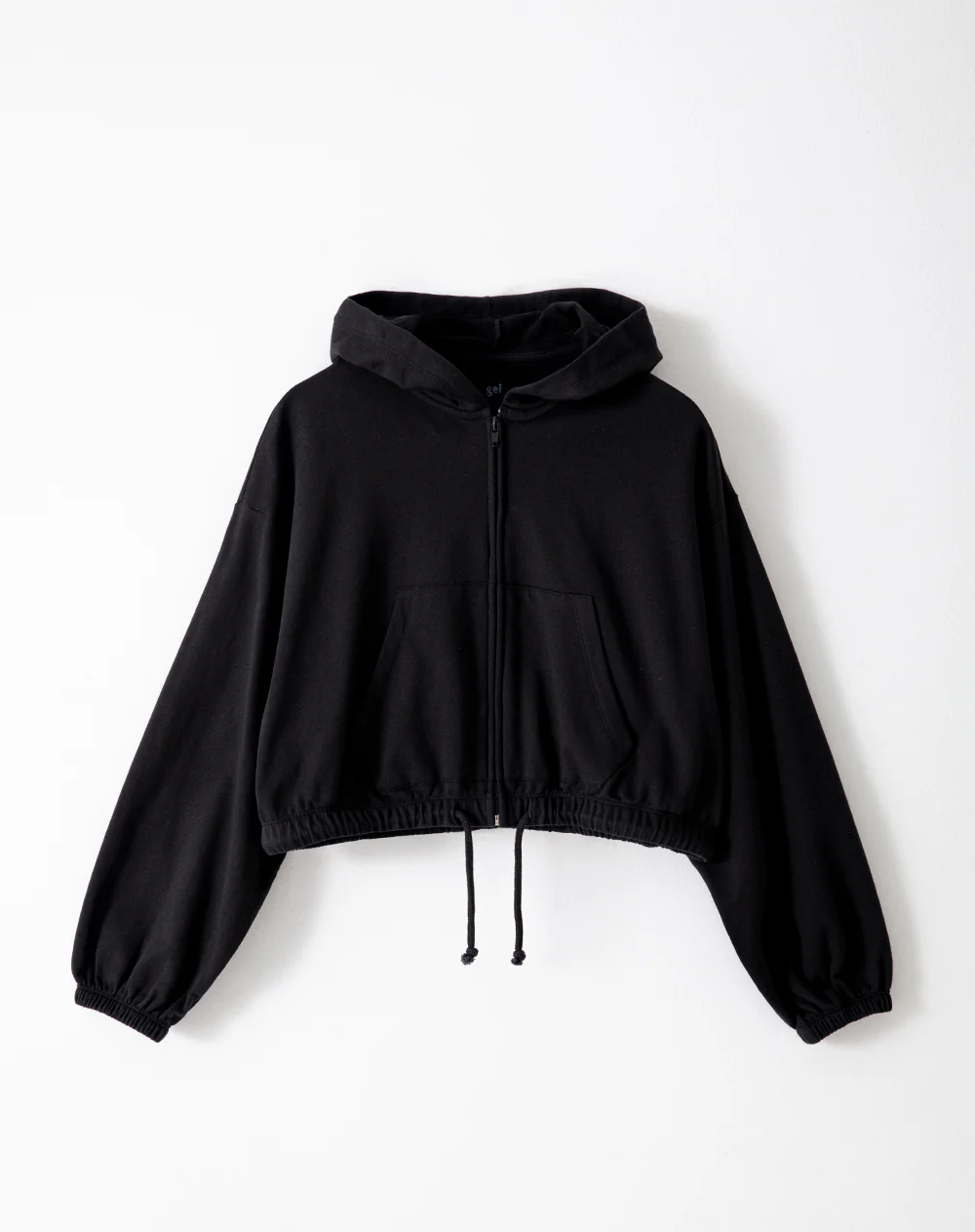 Chaqueta regular algodón negro mujer - Image 5