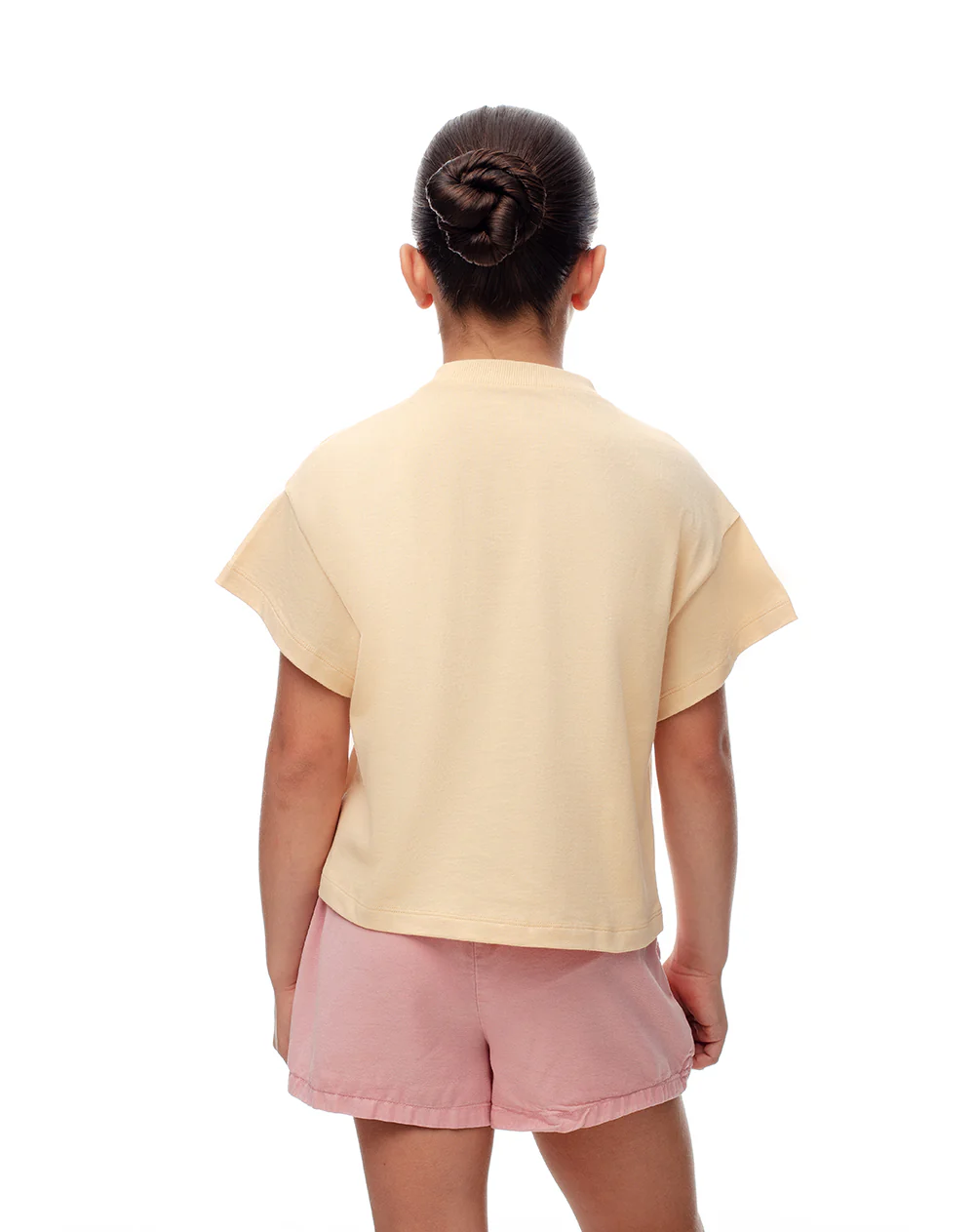 Camiseta regular algodón amarilla estampada niña - Image 2