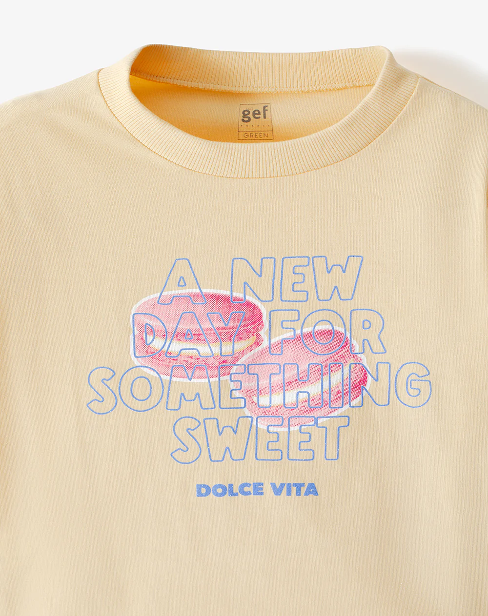 Camiseta regular algodón amarilla estampada niña - Image 6