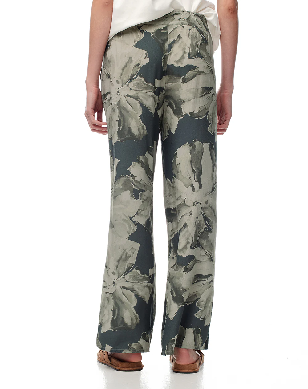 Pantalón wide leg tiro medio estampado mujer - Image 2