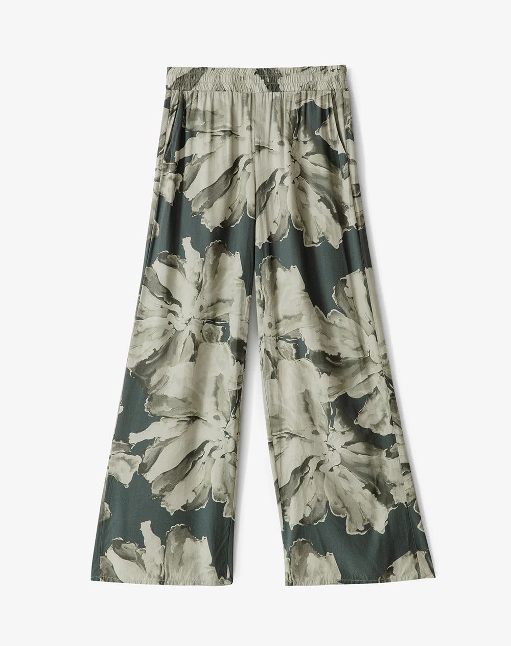 Pantalón wide leg tiro medio estampado mujer - Image 6